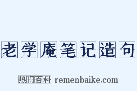 老学庵笔记造句是什么意思的图片